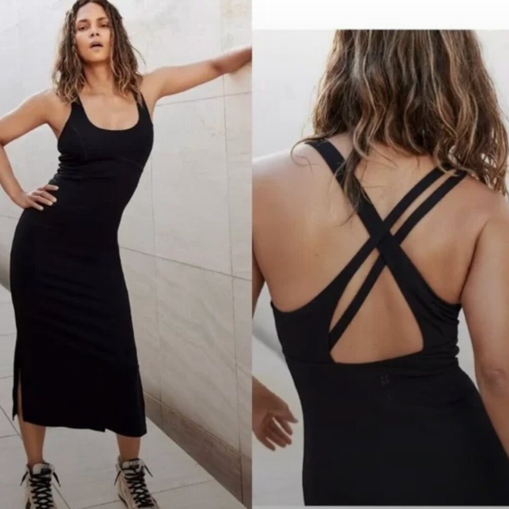 Sweaty Betty flattering Crossback Halter dress Size 4-6 Small